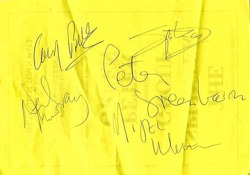Autographs of the Band Members